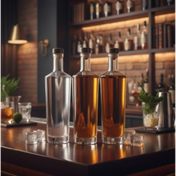 distilled drinks rum and vodka